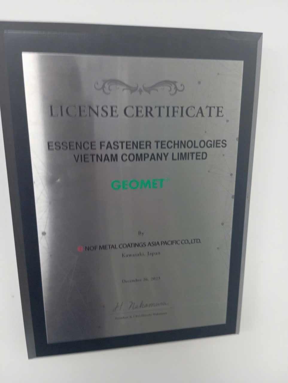 Certification (1)